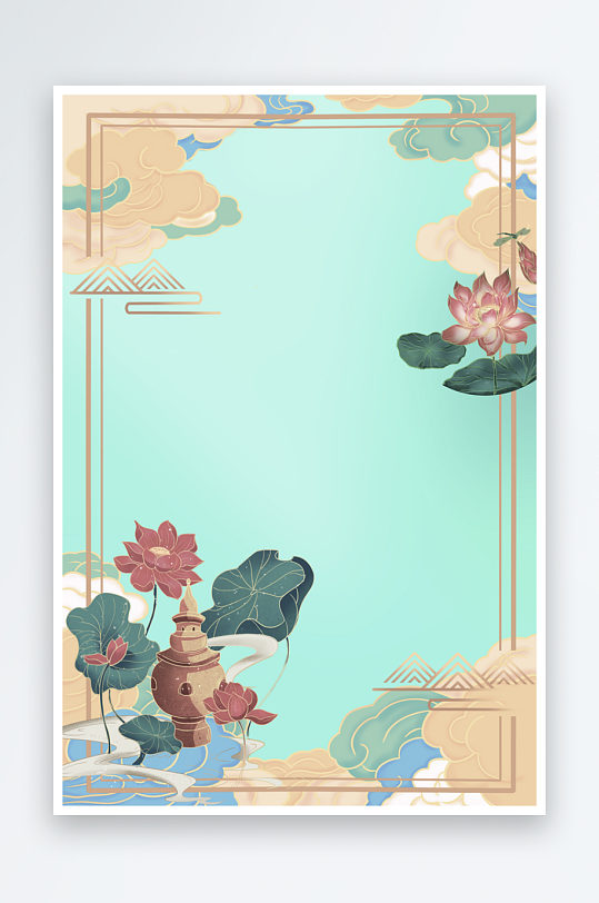 古风山水花鸟装饰画-众图网