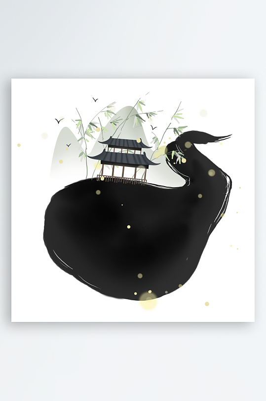 古风山水花鸟装饰画-众图网