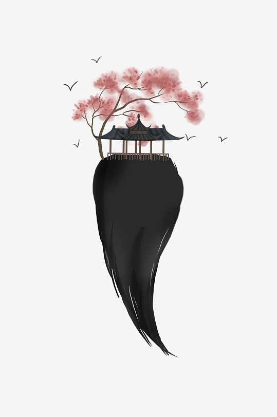 古风山水花鸟装饰画-众图网