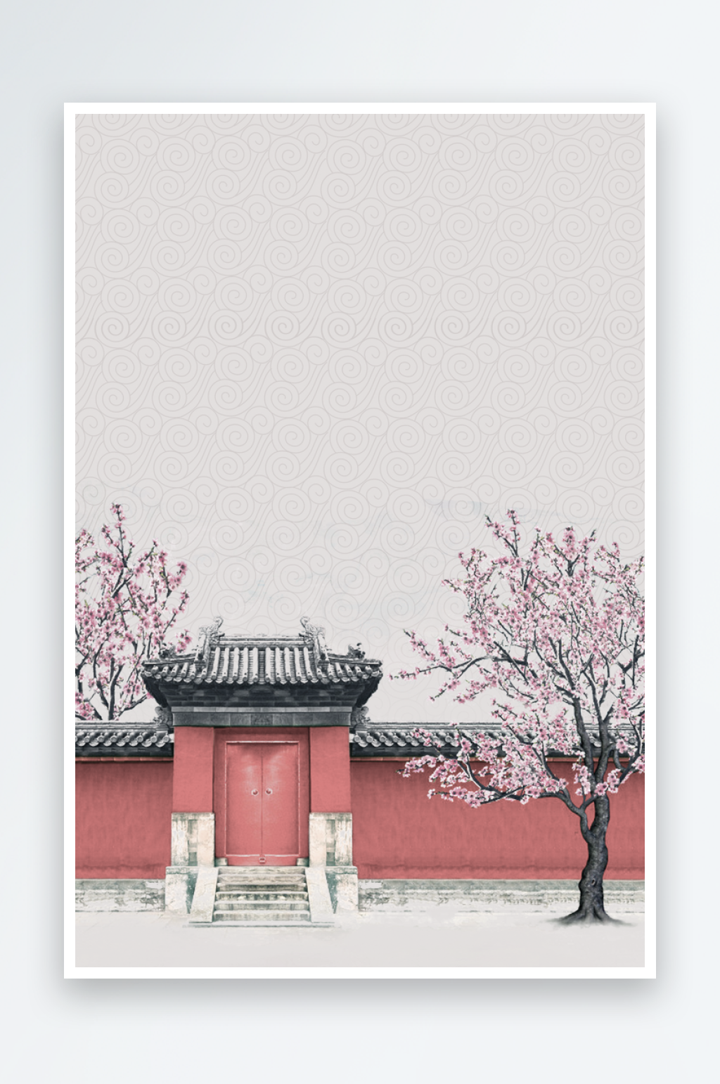 古风水墨海报背景模板素材