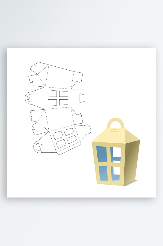 礼品盒展示意图设计-众图网