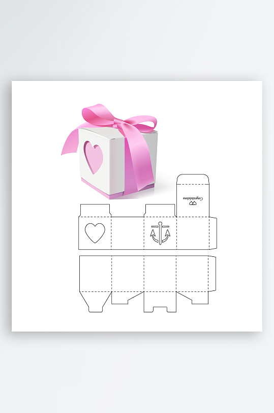 礼品盒展示意图设计-众图网
