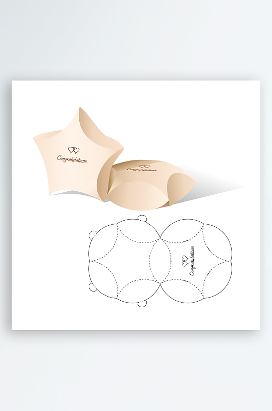 糖果礼品盒设计图-众图网