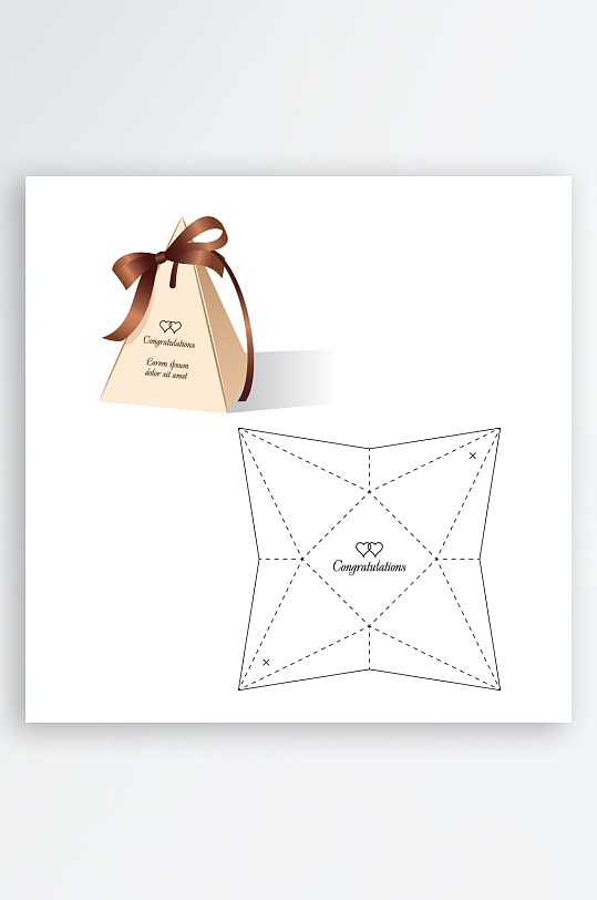 糖果礼品盒设计图-众图网