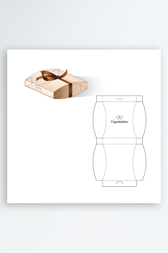 糖果礼品盒设计图-众图网