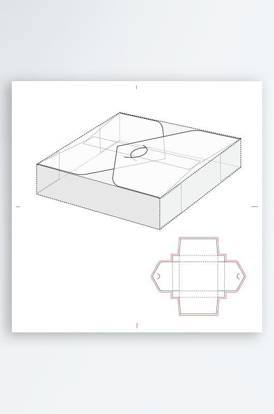 糖果礼品盒设计图-众图网