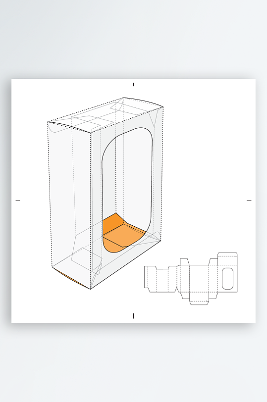 包装盒与结构展开设计图-众图网