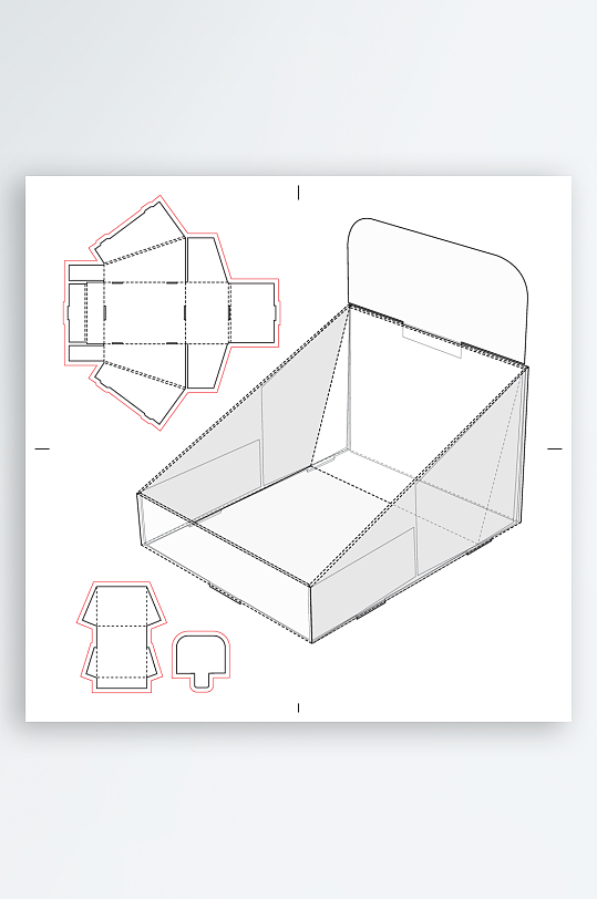 产品陈列展示盒设计-众图网