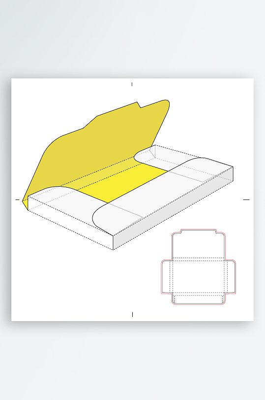 包装盒与结构展开设计图-众图网