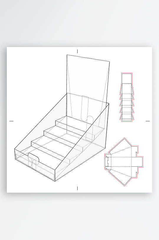 产品陈列展示盒设计-众图网