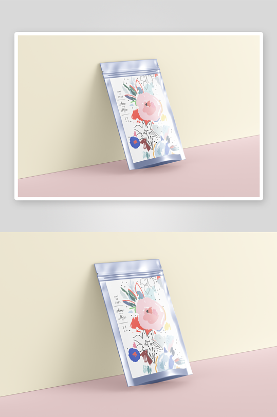 自立食品袋包装袋子自封袋多角度样机-众图网