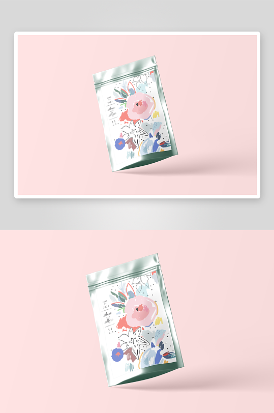 自立食品袋包装袋子自封袋多角度样机-众图网