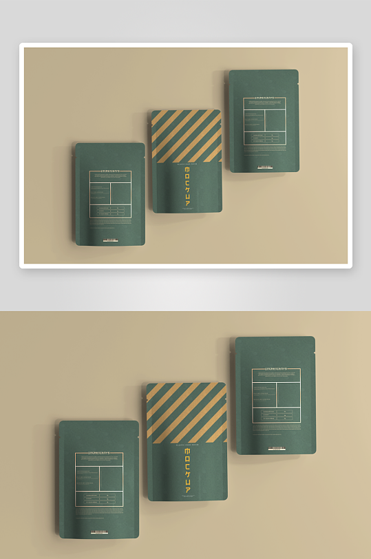 自立食品袋包装袋子自封袋多角度样机-众图网