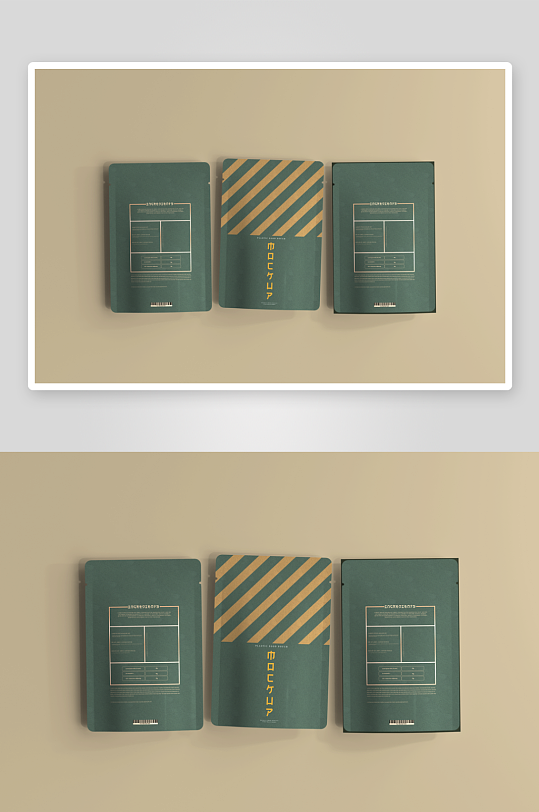 自立食品袋包装袋子自封袋多角度样机-众图网