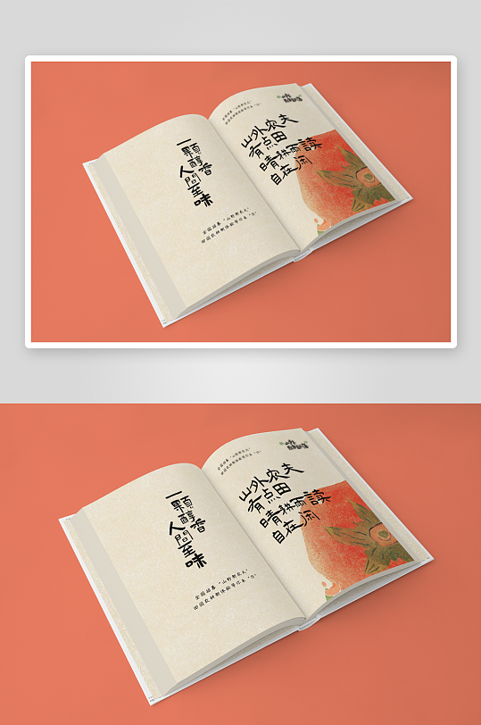 精装硬壳书籍杂志画册封面内页VI样机-众图网
