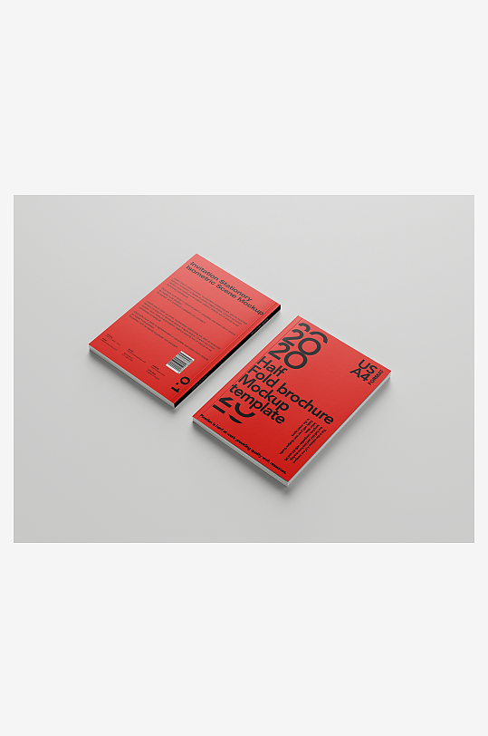 书籍杂志产品画册手册封面内页智能贴图样机-众图网