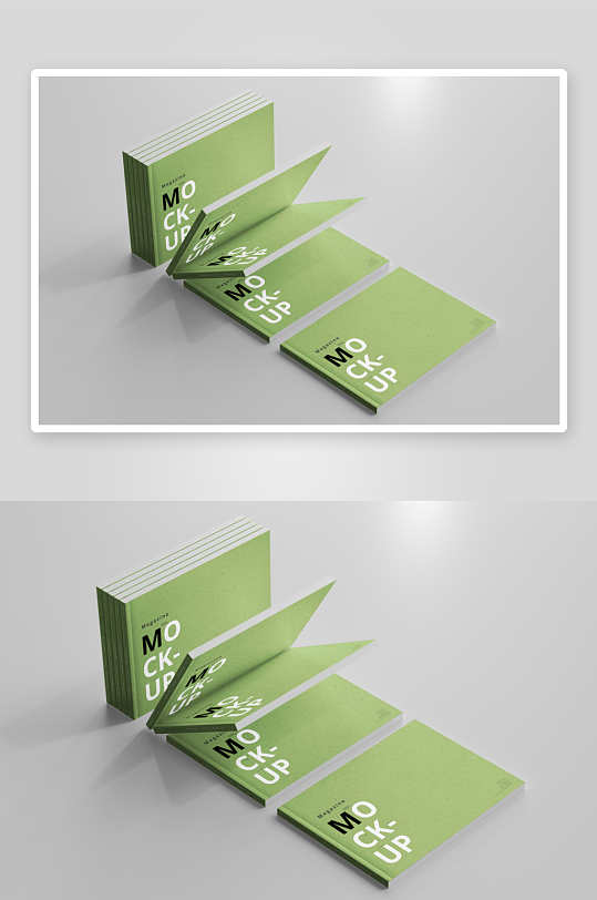 A4A3横版杂志画册书籍效果图展示样机-众图网