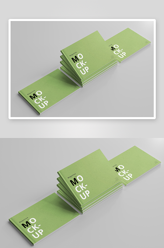 A4A3横版杂志画册书籍效果图展示样机-众图网