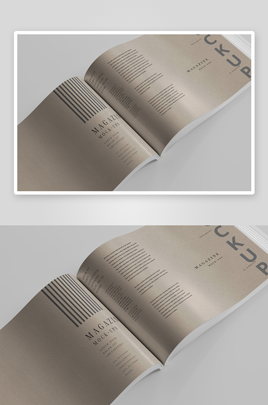 A4A3横版杂志画册书籍效果图展示样机-众图网