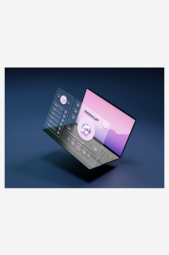 透明网页界面网站应用UI设计效果图-众图网