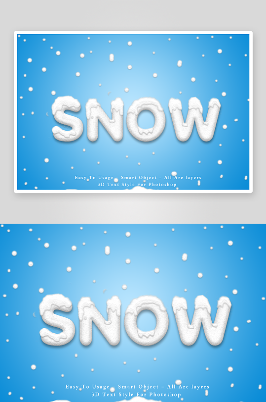 ps3D冰冻冰块冰雪冰块字体效果智能样机-众图网