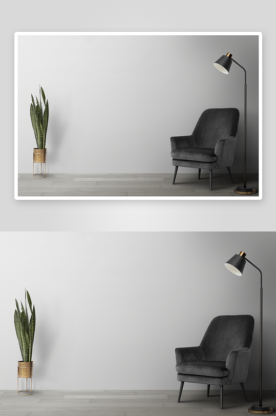 ps欧式轻奢单人沙发样机现代家具布艺家居-众图网