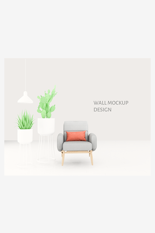 ps欧式轻奢单人沙发样机现代家具布艺家居-众图网