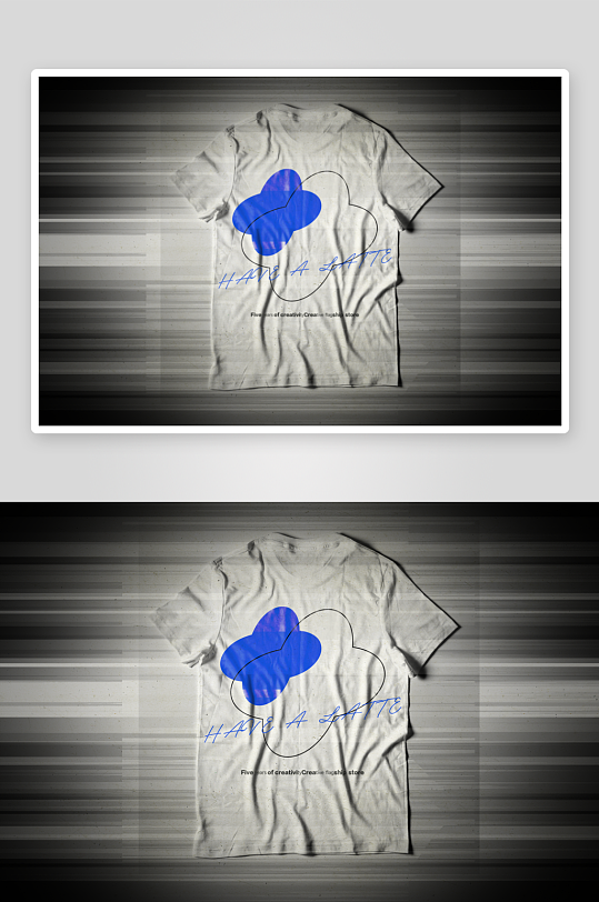 T恤短袖文化衫服装样机vi贴图场景应用-众图网