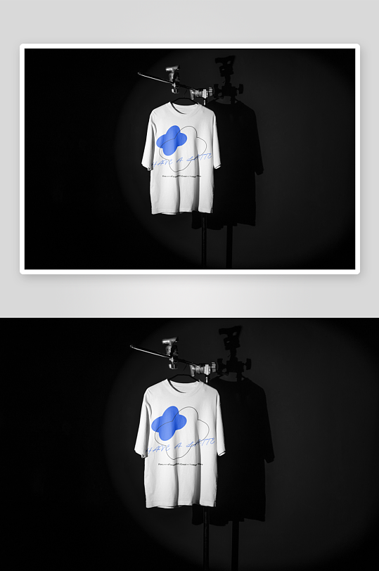 T恤短袖文化衫服装样机vi贴图场景应用-众图网