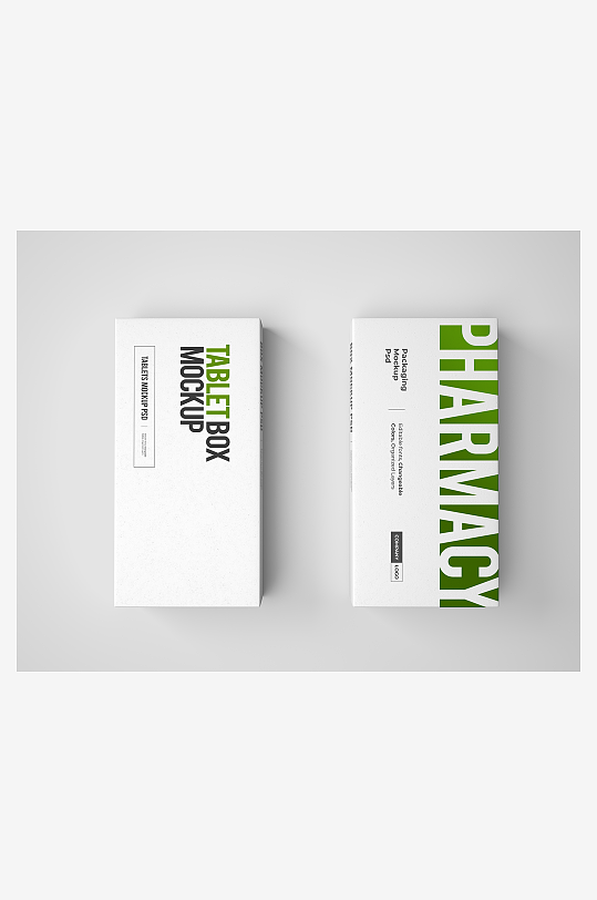 psd纸盒样机西药药盒纸盒包装-众图网