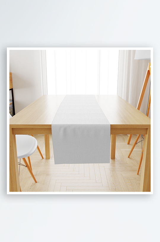 长方形布艺桌布台布餐桌桌垫印花样机-众图网