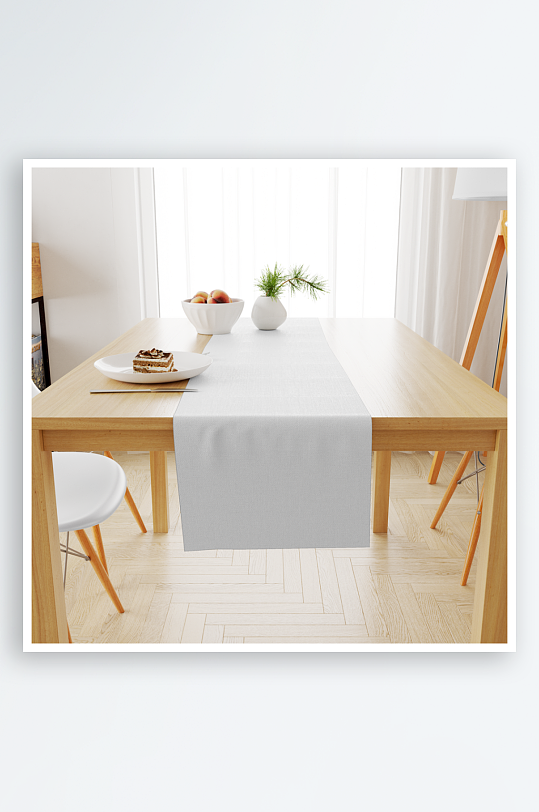 长方形布艺桌布台布餐桌桌垫印花样机-众图网