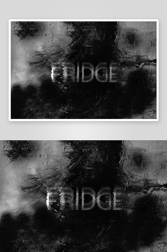 潮流扭曲故障毛刺玻璃冰块冰冻效果海报-众图网