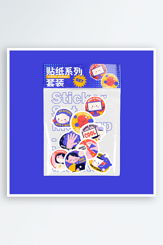 潮流异形透明酸性贴纸图案包装设计塑料-众图网