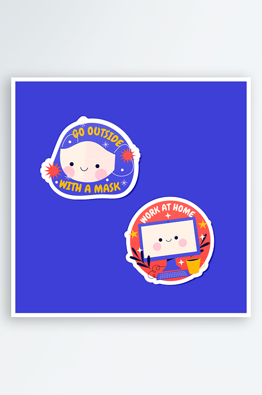 潮流异形透明酸性贴纸图案包装设计塑料-众图网