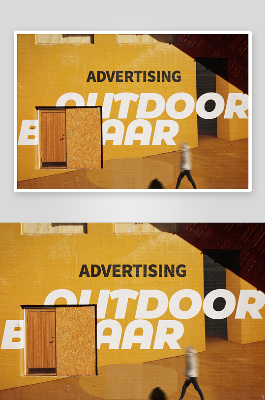 城市户外街头墙体广告效果图展示涂鸦场景墙-众图网