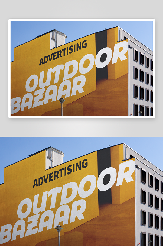 城市户外街头墙体广告效果图展示涂鸦场景墙-众图网