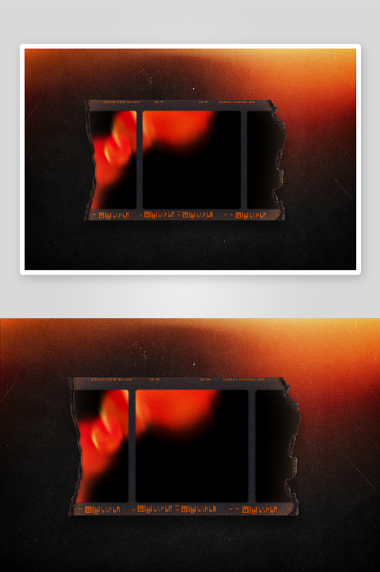 复古胶卷胶片燃烧样机-众图网