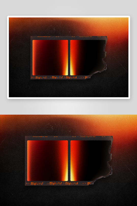 复古胶卷胶片燃烧样机-众图网