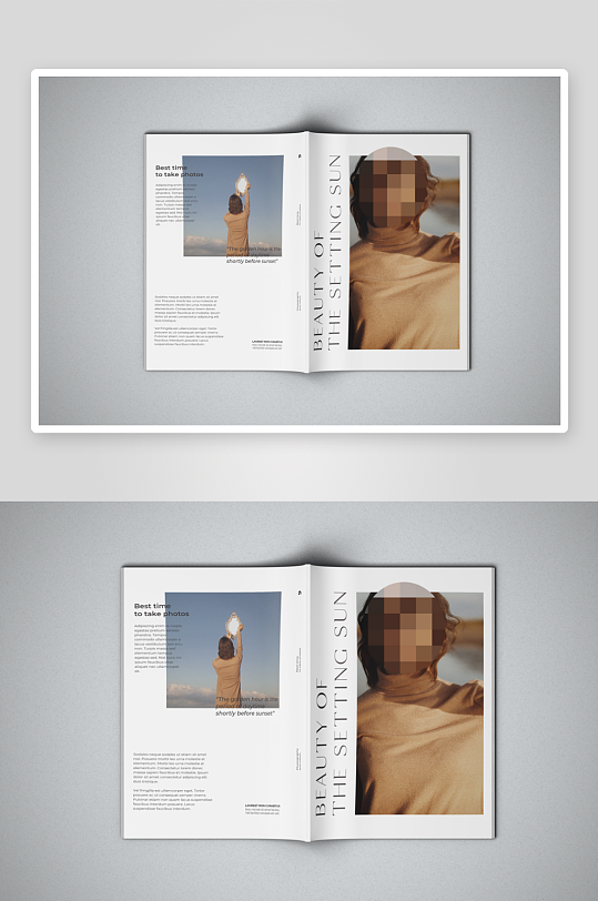 多角度杂志薄款画册书籍封面内页品牌贴图-众图网