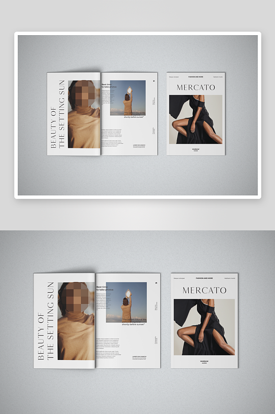 多角度杂志薄款画册书籍封面内页品牌贴图-众图网