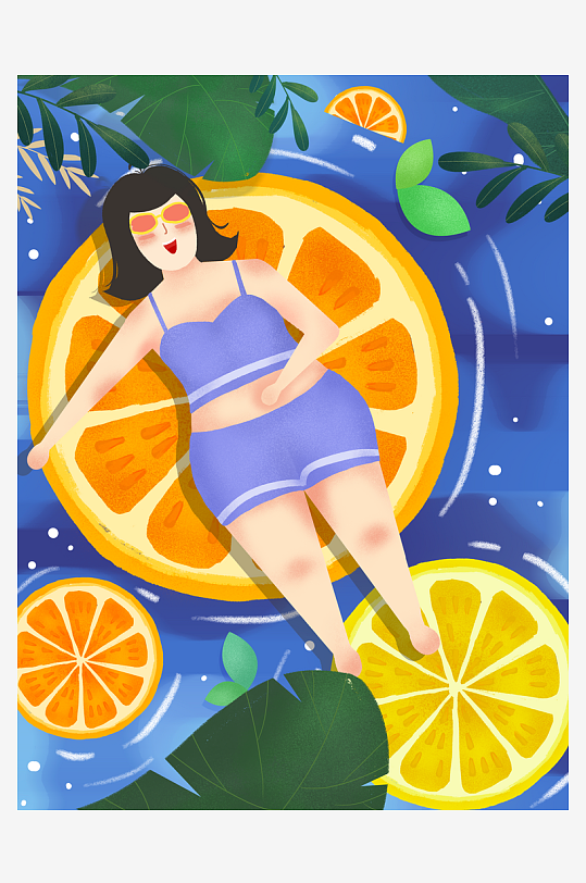 水果创意海报插画素材-众图网