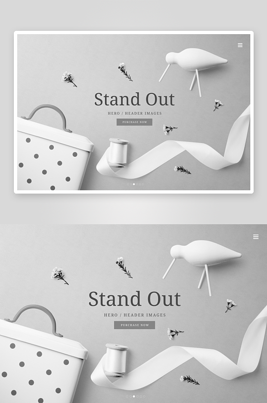 黑白北欧风样机psd素材-众图网