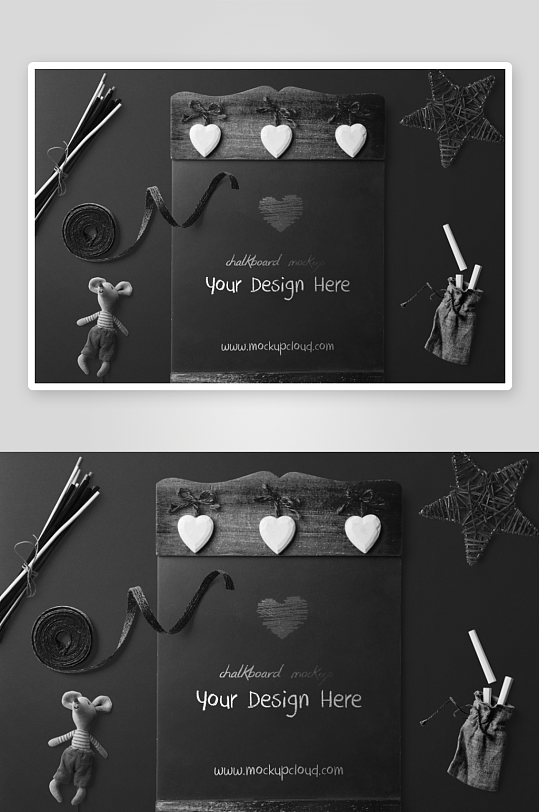 黑白北欧风样机psd素材-众图网