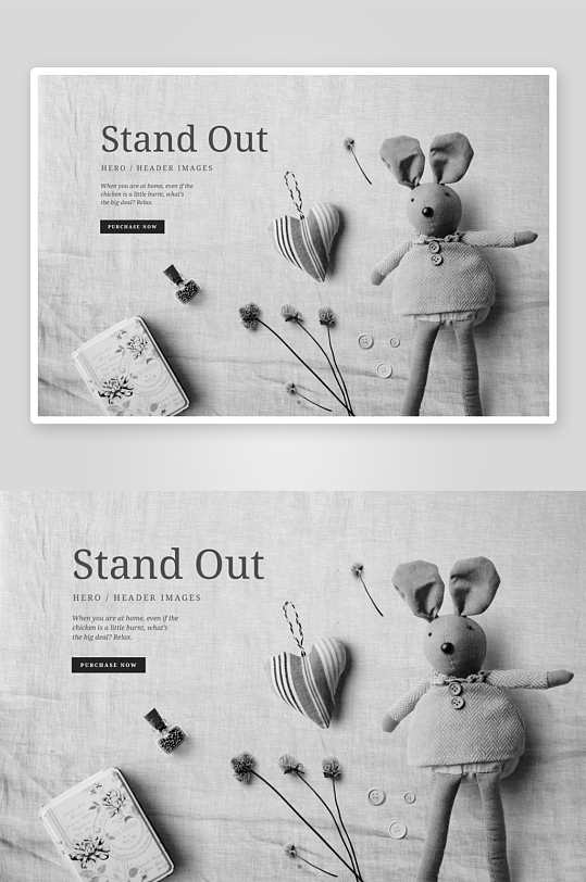 黑白北欧风样机psd素材-众图网