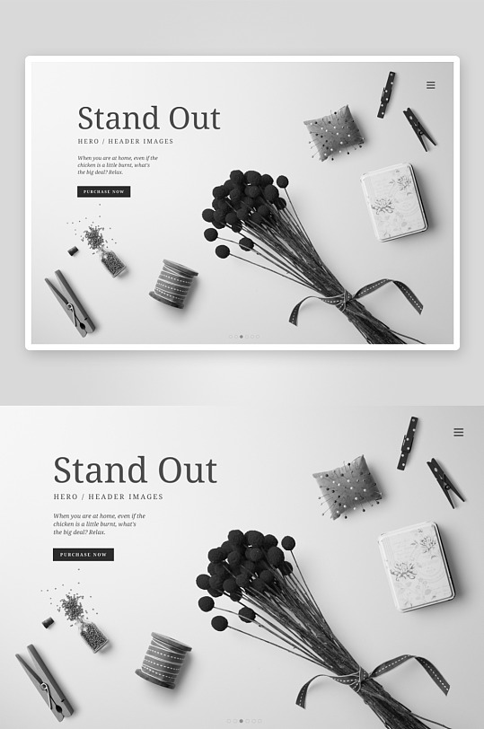 黑白北欧风样机psd素材-众图网