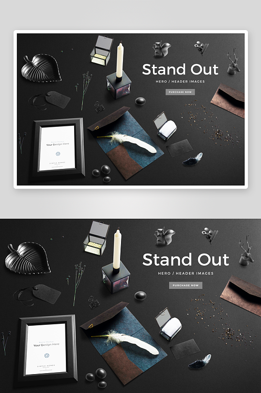 北欧风样机模板素材-众图网