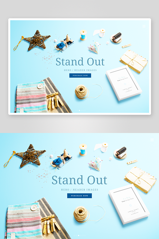 北欧风样机模板素材-众图网