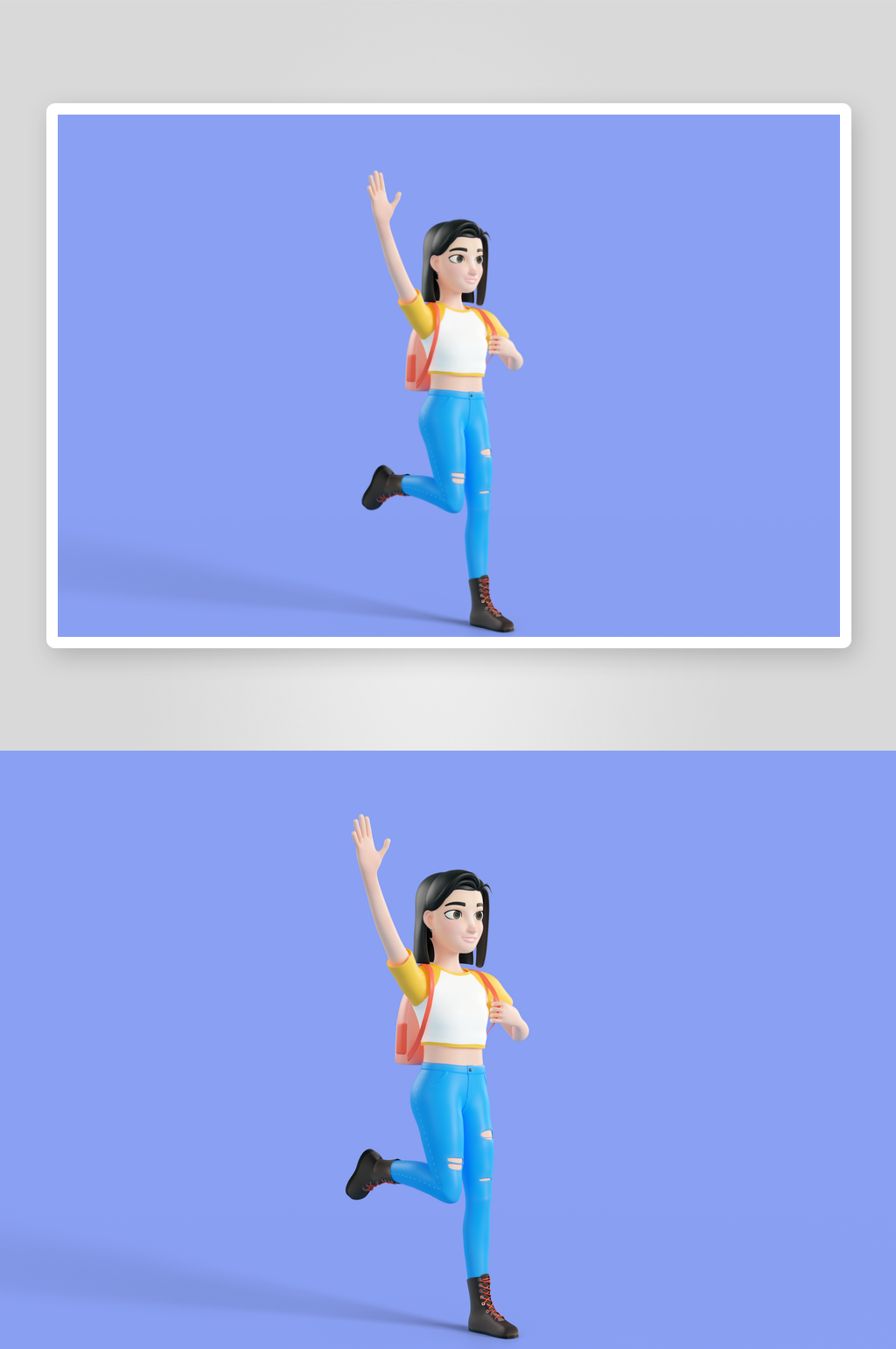 女孩儿童元素3D设计素材素材