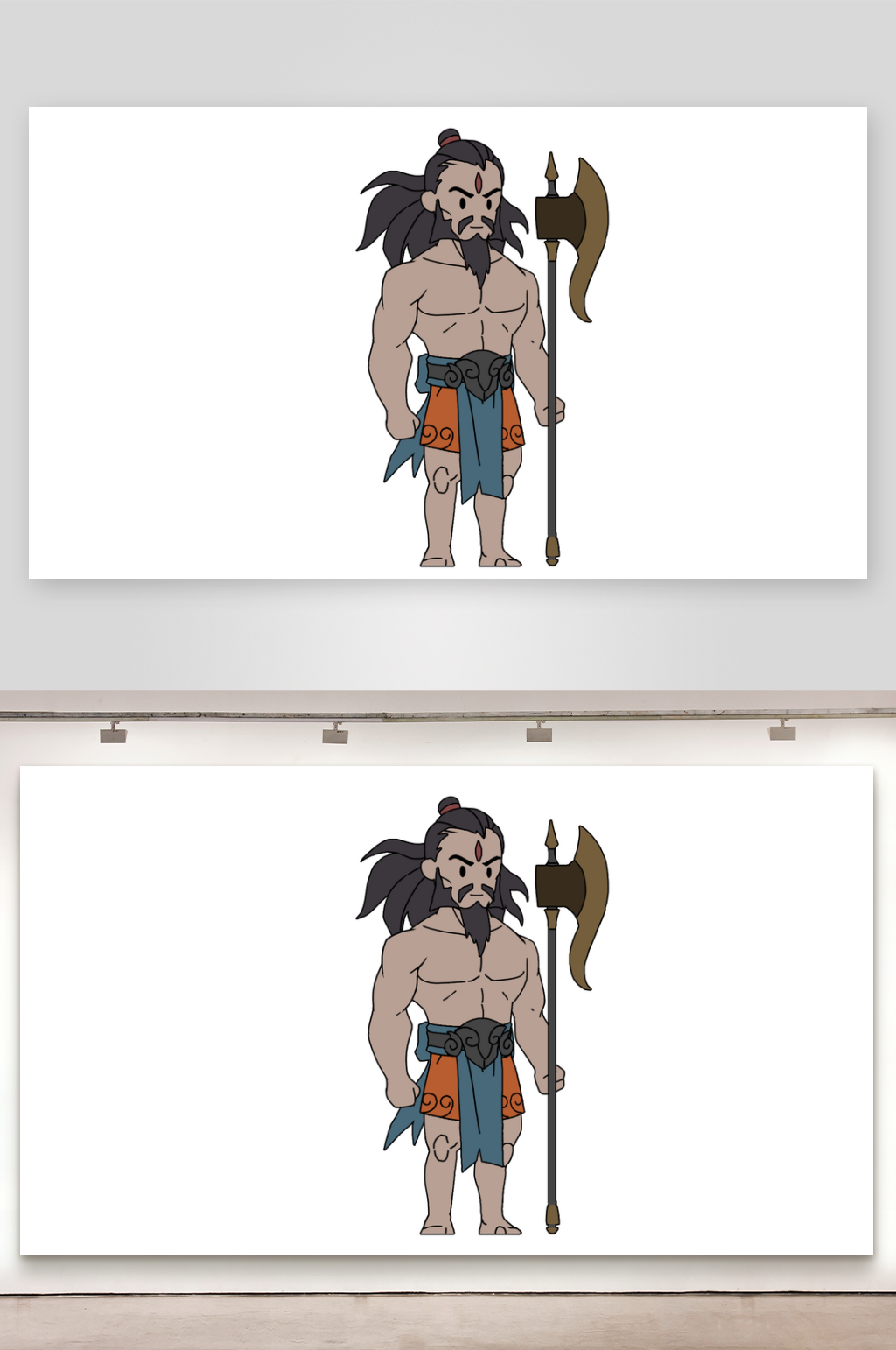 简笔画修仙玄幻盘古素材